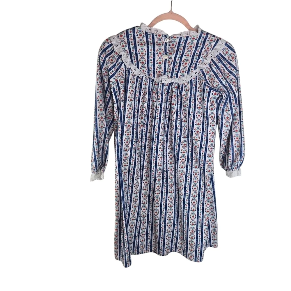 Lanz Floral Alpine Tyrolean Lace Nightgown Girls